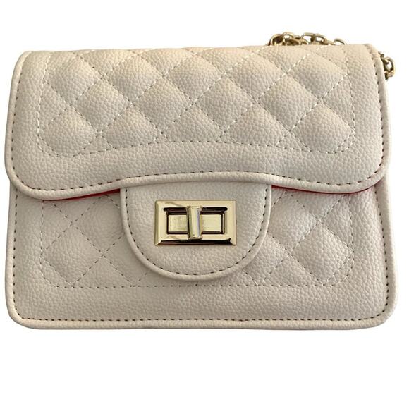 Elegant Cream Crossbody Bag - Picture 1 of 8